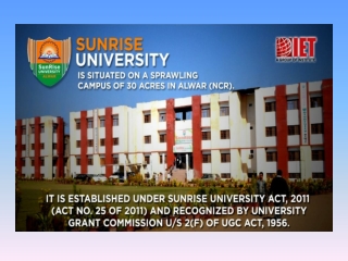 IET Group of institution Sunrise University