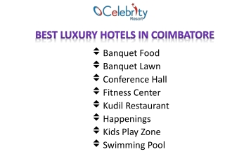 Best Luxury Hotels In Coimbatore