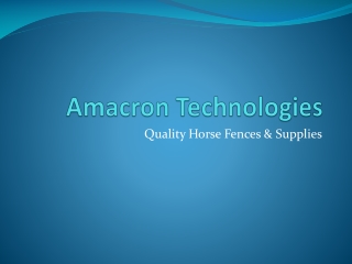 Amacron Technologies - rubber matting