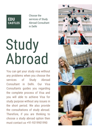 EduCastles - Choose the services of Study Abroad Consultant in Delhi