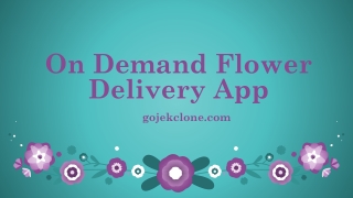 On Demand Flower Delivery App
