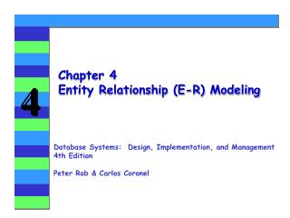 Chapter 4 Entity Relationship (E-R) Modeling