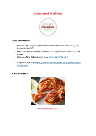 15% Off - Forest Wood Fired Pizza-Forestville - Order Food Online