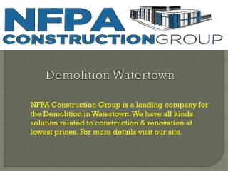 Demolition Watertown