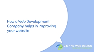 How a web development company helps in improving your website