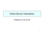 Client-Server Interaction