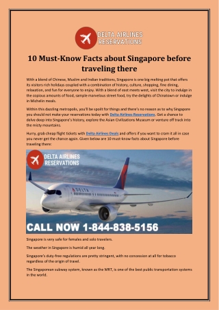 10 Must-Know Facts about Singapore before traveling there