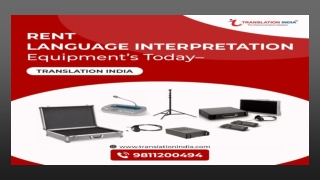 Rent Language Interpretation Equipment’s Today – Translation India