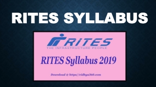 RITES Syllabus 2019 Pdf | Get RITES Limited Site Inspector Exam Guide
