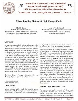 Mixed Bonding Method of High Voltage Cable