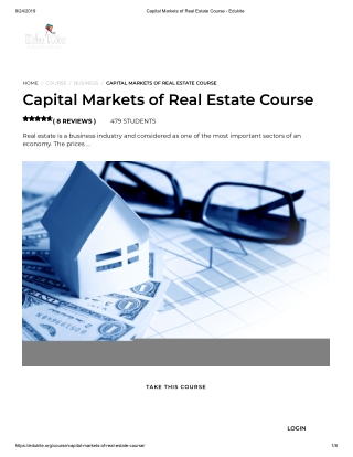 Capital Markets of Real Estate Course - Edukite