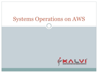 Systems Operations on AWS