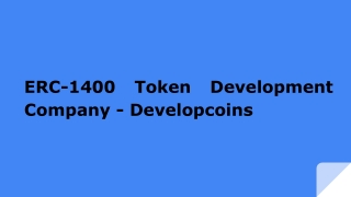 ERC-1400 Token Development Company