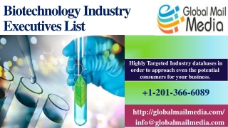 Biotechnology Industry Executives List