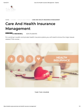 Care And Health Insurance Management - Edukite