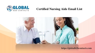 Certified Nursing Aide Email List