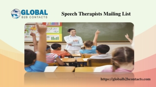 Speech Therapists Mailing List