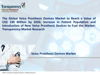 Voice Prosthesis Devices Market to Reach US$ 190 Mn by 2026