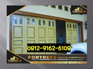 0812-9162-6109 (FORTRESS), desain pintu garasi, detail pintu garasi, desain pintu garasi besi minimalis, depok