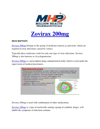 zovirax 200mg tablet (acyclovir) uses , side effects and price | MHP