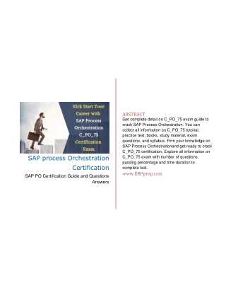 [PDF] SAP PO Certification Guide and Latest Questions Answers