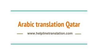 Arabic translation Qatar