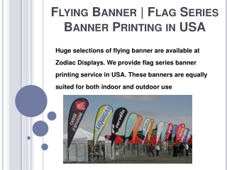 Flying Banner | Flag Series Banner Printing in USA