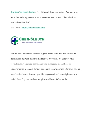 Buy Black Tar Heroin Online