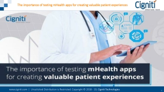 The importance of testing mHealth apps for creating valuable patient experiences