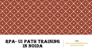 RPA- UI PATH TRAINING IN NOIDA