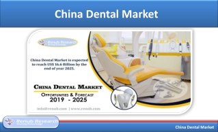 China Dental Market - Share by Segments, Forecast 2019-2025