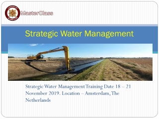 Strategic Water Management in Europe