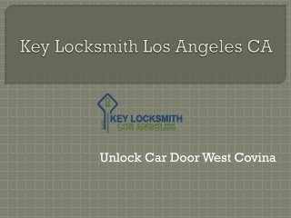 Unlock Car Door West Covina