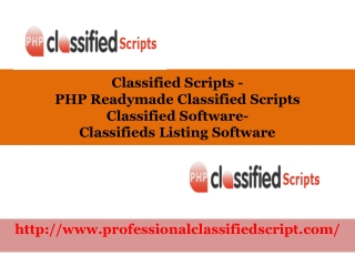 Classified Scripts - PHP Readymade Classified Scripts