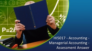 HI5017 - Accounting - Managerial Accounting - Assessment Answer