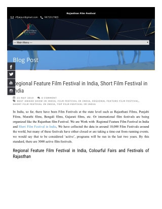 Regional Feature Film Festival in India