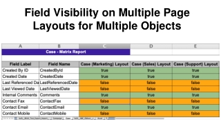 Field Visibility on Multiple Page Layouts for Multiple Objects