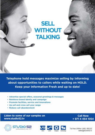 Engage Your Customers With Telephone Hold Message