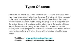 Various Types Of Xanax Bar