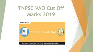 TNPSC VAO Cut Off Marks 2019 Check Expected & Previous Year Cut Off