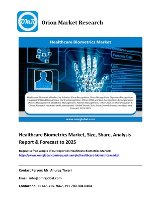 Global Healthcare Biometrics Market, Share, Industry Trends & Forecast to 2025