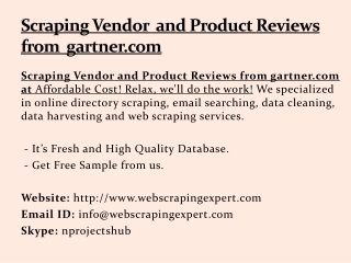 Scraping Vendor and Product Reviews from gartner.com