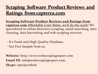 Scraping Software Product Reviews and Ratings from capterra.com
