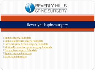 Spine surgeon Palmdale