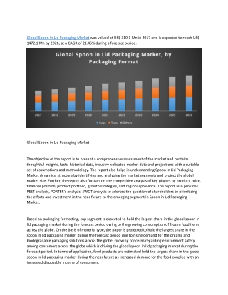 Global Spoon in Lid Packaging Market