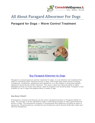 Paragard Allwormer For Dogs-canadavetexpress