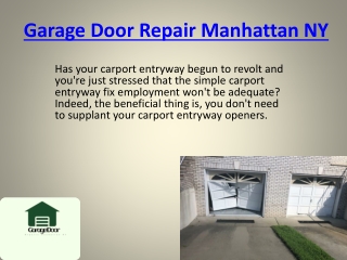 Garage Door Repair Manhattan NY