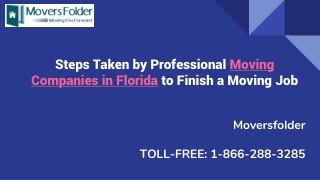 5 Steps Taken by Florida Movers For Your Move