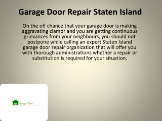 Garage Door Repair Staten Island