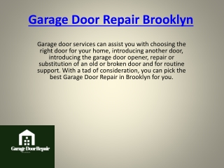 Garage Door Repair Brooklyn